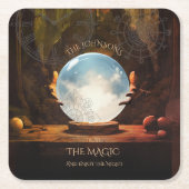 Crystal Ball Halloween Party Onderzetter (Voorkant)