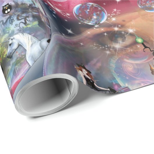 Crystal Ball Halloween Witch Cadeaupapier (Rol Hoek)