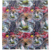 Crystal Ball Halloween Witch Douchegordijn (Voorkant)