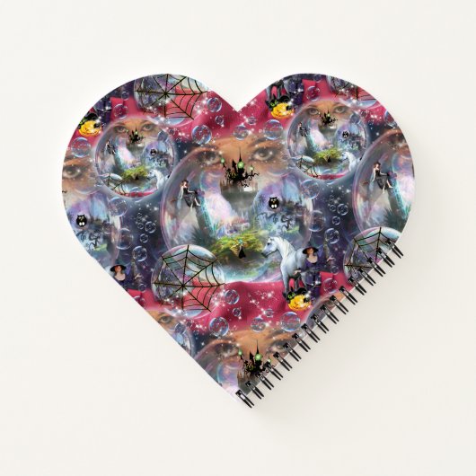 Crystal Ball Halloween Witch Notitieboek (Achterkant)