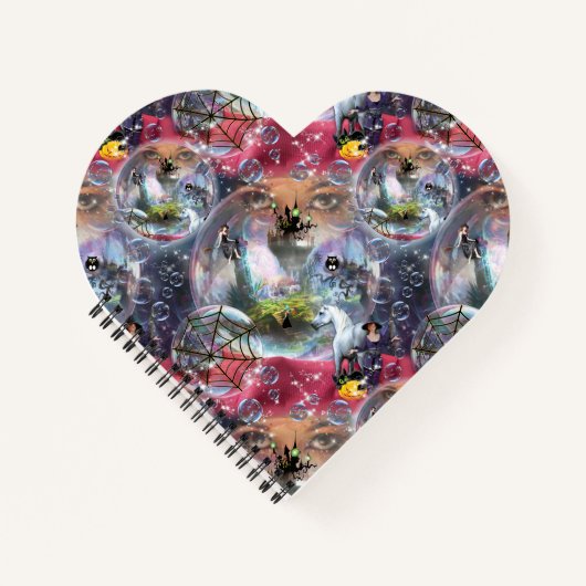 Crystal Ball Halloween Witch Notitieboek (Voorkant)