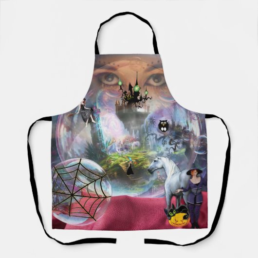 Crystal Ball Halloween Witch Schort (Voorkant)