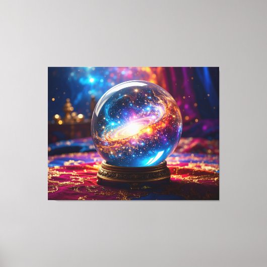 Crystal Ball - Ik zie een kosmische gebeurtenis in Canvas Afdruk (Voorkant)