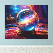 Crystal Ball - Ik zie een kosmische gebeurtenis in Canvas Afdruk (Insitu (Houten vloer))