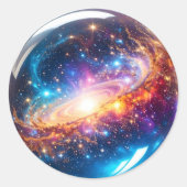 Crystal Ball - Ik zie een kosmische gebeurtenis in Ronde Sticker (Voorkant)