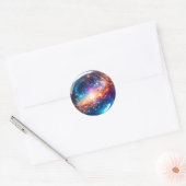 Crystal Ball - Ik zie een kosmische gebeurtenis in Ronde Sticker (Envelop)