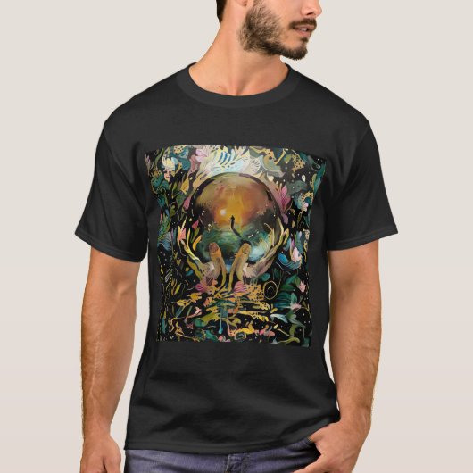 Crystal Ball in Gods handen T-shirt (Voorkant)