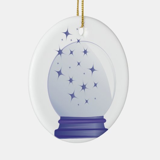 Crystal Ball Keramisch Ornament (Rechts)