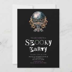 Crystal Ball minimalistische Halloween Party Kaart