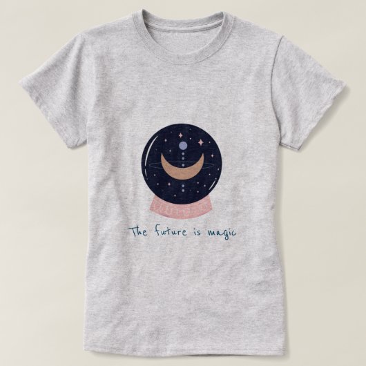 Crystal ball mystical psychic t-shirt (Design voorkant)