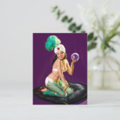 Crystal Ball Pin Up Briefkaart (Staand voorkant)