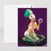 Crystal Ball Pin Up Briefkaart (Voorkant / Achterkant)