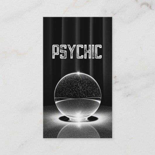 Crystal Ball Psychic Dark Visitekaartje (Voorkant)