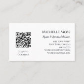 Crystal Ball Psychic Fortune Teller Black Visitekaartje (Achterkant)