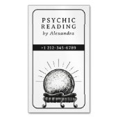 Crystal Ball Psychic Medium Magnetisch Visitekaartje (Voorkant Verticaal)