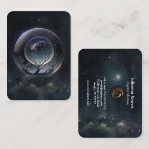 Crystal Ball Psychic Medium Tarot Reader Visitekaartje
