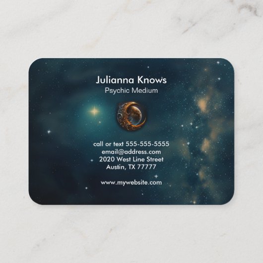 Crystal Ball Psychic Medium Tarot Reader Visitekaartje (Achterkant)