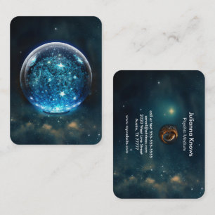 Crystal Ball Psychic Medium Tarot Reader Visitekaartje
