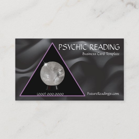 Crystal Ball Psychic Readings Visitekaartje (Voorkant)