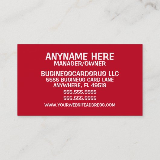 Crystal Ball Psychisch Visitekaartje (Achterkant)