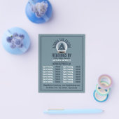 Crystal Ball, psychische lezing prijslijst Flyer (Enkel)