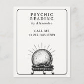  Crystal Ball Psychische Medium Tarot Reader Flyer (Voorkant)