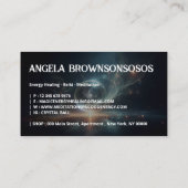 Crystal Ball Psychische Medium Tarot Reader Zwart Visitekaartje (Achterkant)