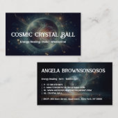 Crystal Ball Psychische Medium Tarot Reader Zwart Visitekaartje (Voorkant / Achterkant)