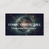 Crystal Ball Psychische Medium Tarot Reader Zwart Visitekaartje (Voorkant)
