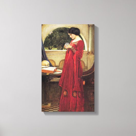 Crystal Ball van John Waterhouse Canvas Afdruk (Voorkant)