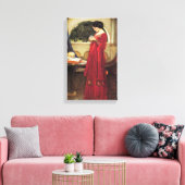 Crystal Ball van John Waterhouse Canvas Afdruk (Insitu (Woonkamer))