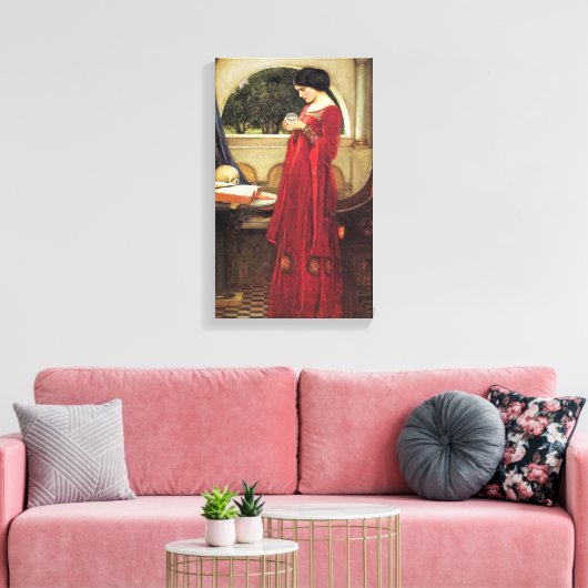 Crystal Ball van John Waterhouse Canvas Afdruk (Insitu (Woonkamer))