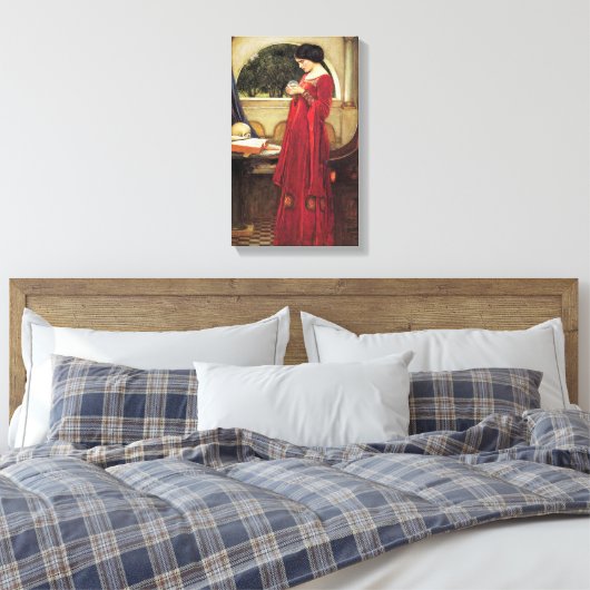 Crystal Ball van John Waterhouse Canvas Afdruk (Insitu (Slaapkamer))