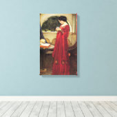 Crystal Ball van John Waterhouse Canvas Afdruk (Insitu (Houten vloer))