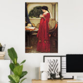 Crystal Ball van John Waterhouse Poster (Thuiskantoor)