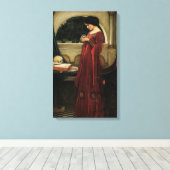 Crystal Ball van John William Waterhouse Canvas Afdruk (Insitu (Houten vloer))