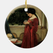 Crystal Ball van John William Waterhouse Keramisch Ornament (Achterkant)
