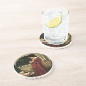 Crystal Ball van John William Waterhouse Zandsteen Onderzetter (Zijkant)