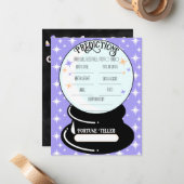 Crystal Ball voorspellingen Flat Note Kaart Notitiekaartje (Voorkant / Achterkant in situ)