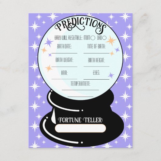 Crystal Ball voorspellingen Flat Note Kaart Notitiekaartje (Voorkant)