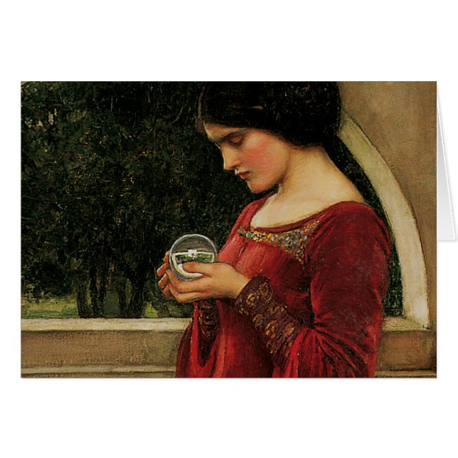 Crystal Ball Woman Waterhouse Painting (Voorkant Horizontaal)