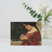 Crystal Ball Woman Waterhouse Painting Briefkaart (Staand voorkant)