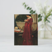 Crystal Ball Woman Waterhouse Painting Briefkaart (Staand voorkant)