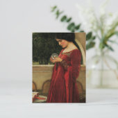 Crystal Ball Woman Waterhouse Painting Briefkaart (Staand voorkant)