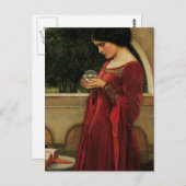 Crystal Ball Woman Waterhouse Painting Briefkaart (Voorkant / Achterkant)