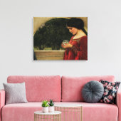 Crystal Ball Woman Waterhouse Painting Canvas Afdruk (Insitu (Woonkamer))