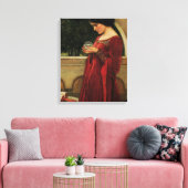 Crystal Ball Woman Waterhouse Painting Canvas Afdruk (Insitu (Woonkamer))