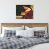 Crystal Ball Woman Waterhouse Painting Canvas Afdruk (Insitu (Slaapkamer))