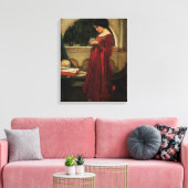 Crystal Ball Woman Waterhouse Painting Canvas Afdruk (Insitu (Woonkamer))