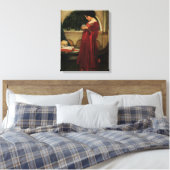 Crystal Ball Woman Waterhouse Painting Canvas Afdruk (Insitu (Slaapkamer))